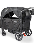 Larktale caravan v3 stroller wagon in byron black rear angle