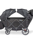 larktale caravan v3 stroller wagon in byron black side view reclined seats