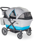 larktale caravan coupe v2 stroller wagon in gray/blue right side