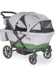 larktale caravan coupe v2 stroller wagon in gray/green right side