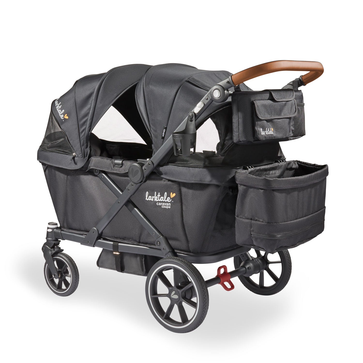double wagon stroller Larktale Caravan Coupe V2 Compact Stroller Wagon, Gray / Blue