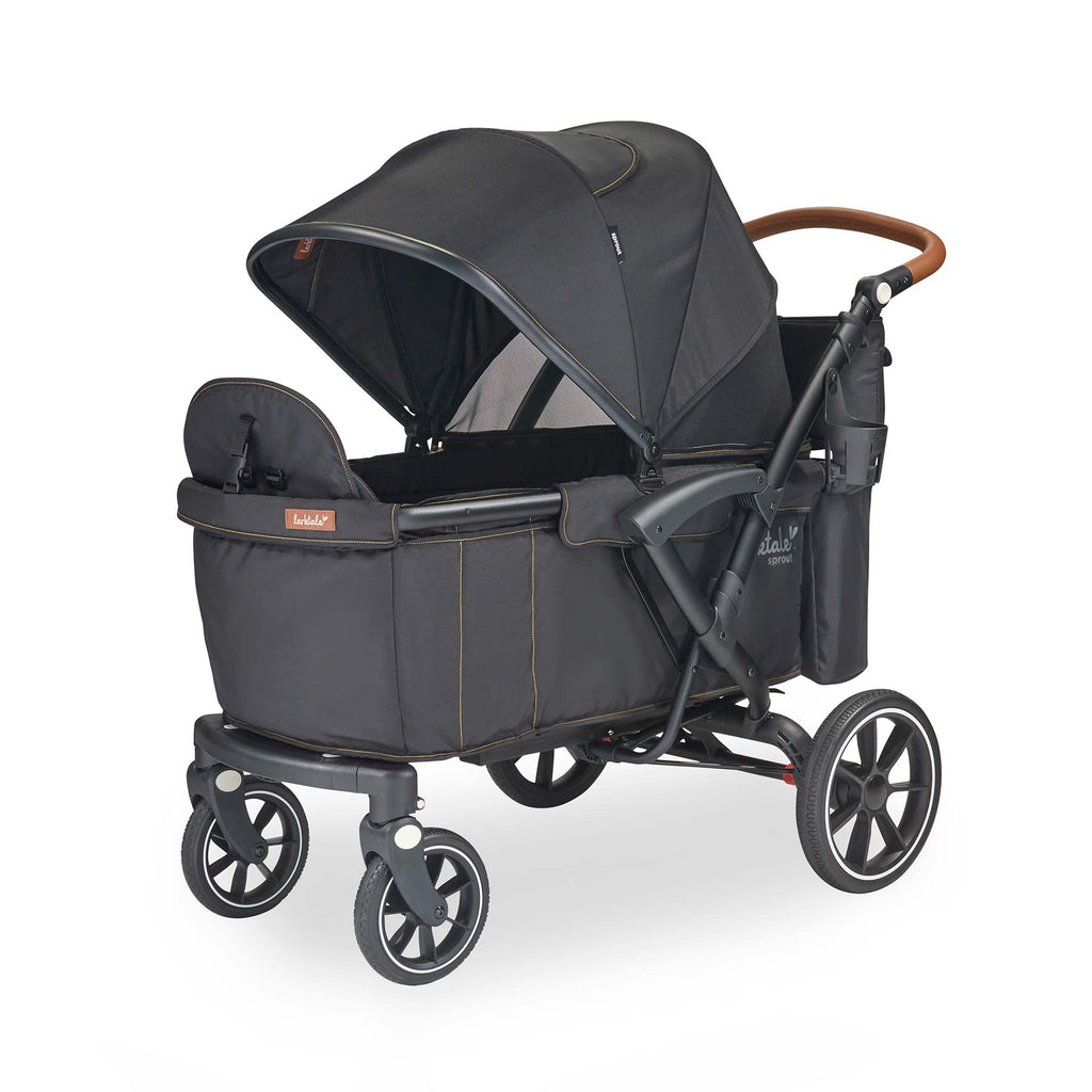 Sprout single to double convertible stroller wagon in black