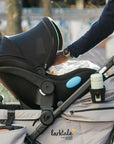 lifestyle of caravan coupe with car seat attached