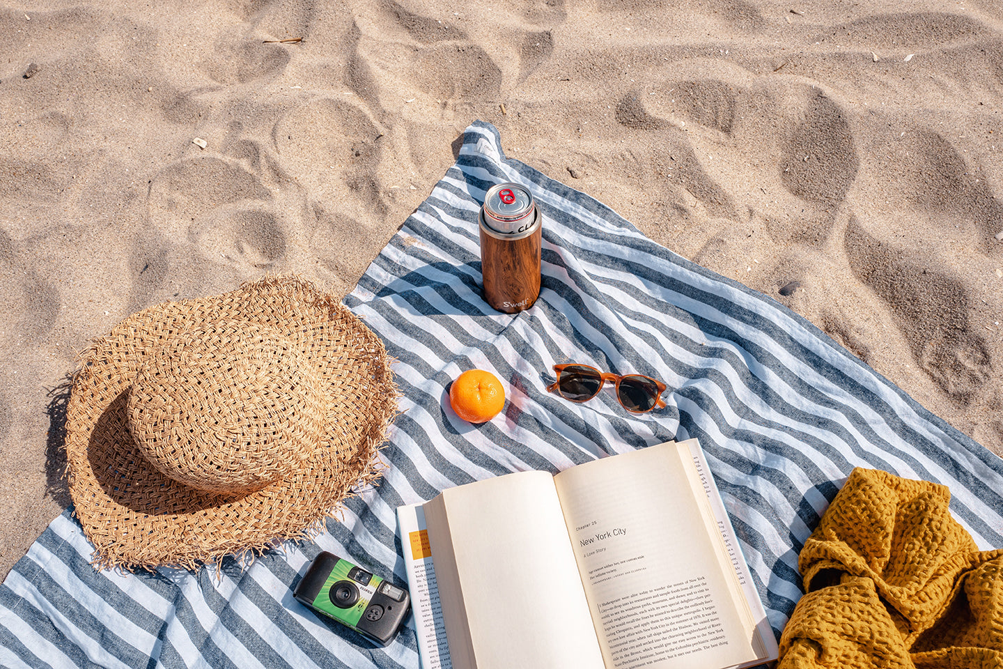 reading on the beach