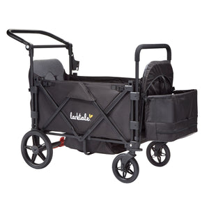 caravan v1 stroller wagon, black fabric with black frame