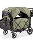 larktale caravan quad 4-seater wagon stroller in chelsea green army green color