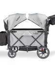 larktale caravan v3 stroller wagon in avalon gray side view
