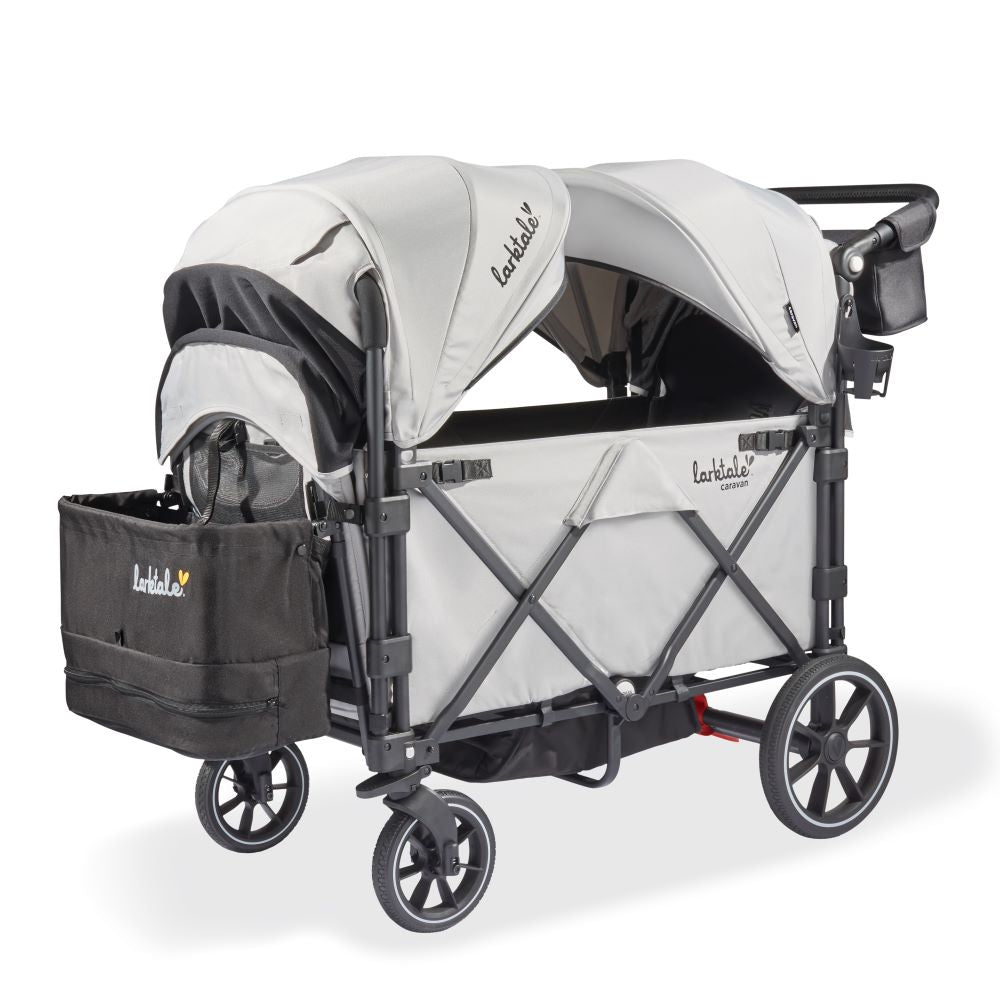 larktale caravan v3 stroller wagon in avalon gray