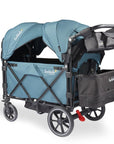 larktale caravan v3 stroller wagon in seaford blue rear view