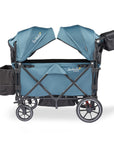 larktale caravan v3 stroller wagon in seaford blue side view