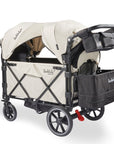 larktale caravan v3 stroller wagon in newport taupe rear view