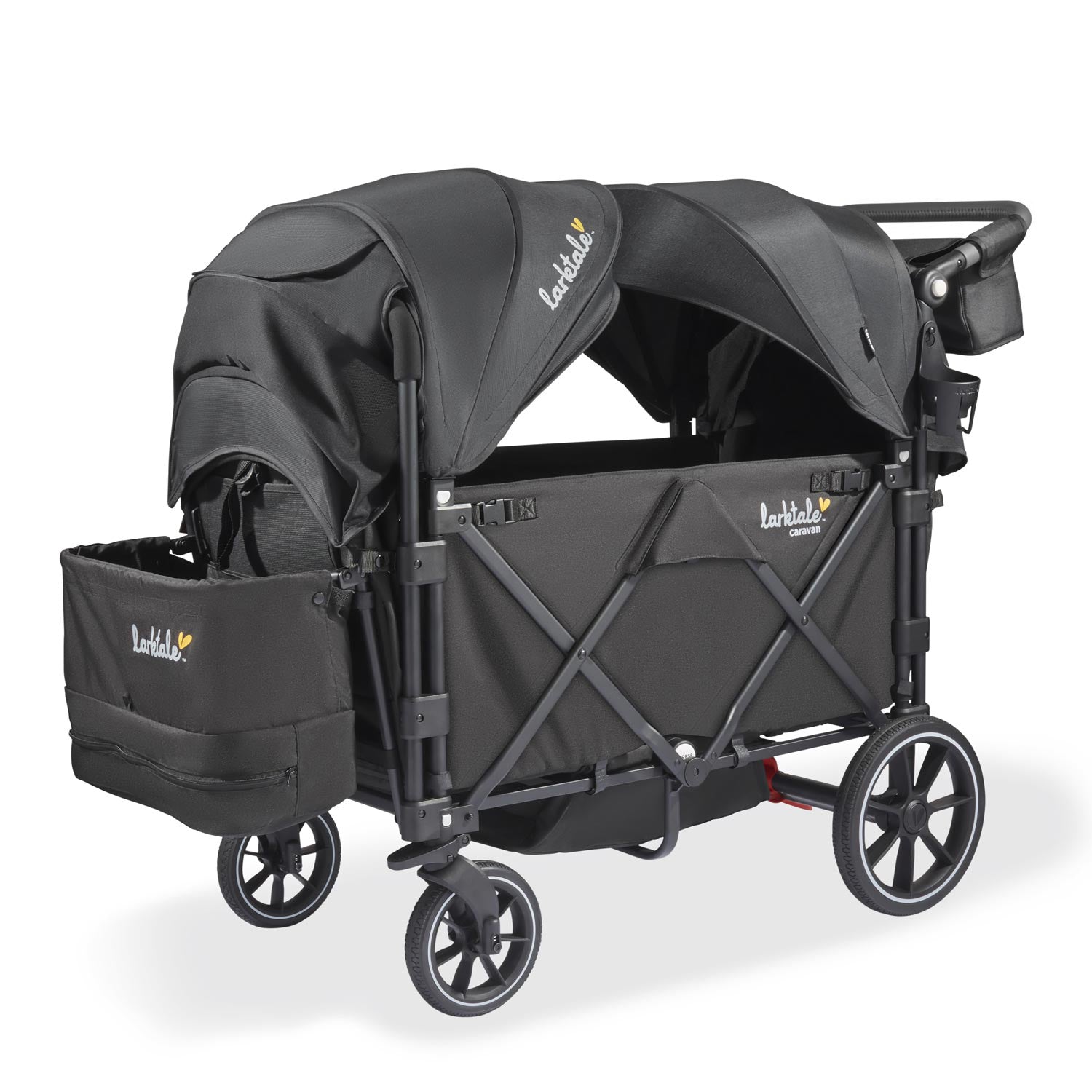 larktale caravan v3 stroller wagon in byron black