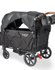 larktale caravan v3 stroller wagon in byron black rear angle
