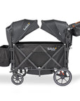 larktale caravan v3 stroller wagon in byron black side view