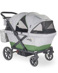 larktale caravan coupe v2 stroller wagon in gray/green right side