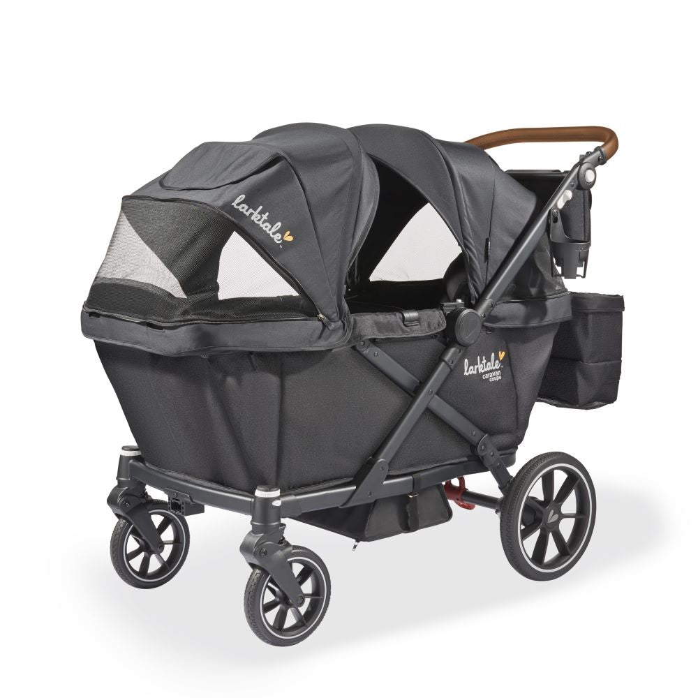 larktale caravan coupe v2 stroller wagon in all black