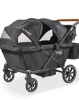 larktale caravan coupe quad 4-seater stroller wagon in byron black