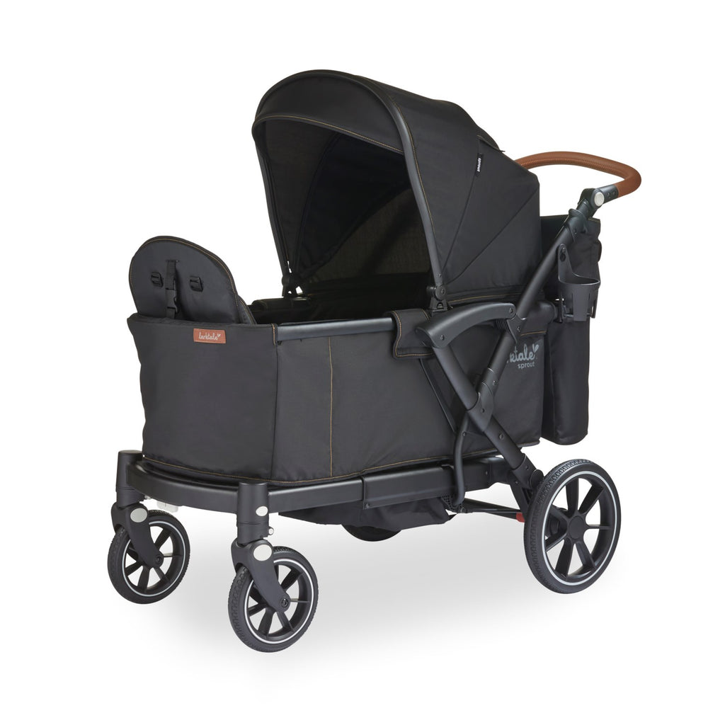 larktale sprout v2 stroller wagon in byron black