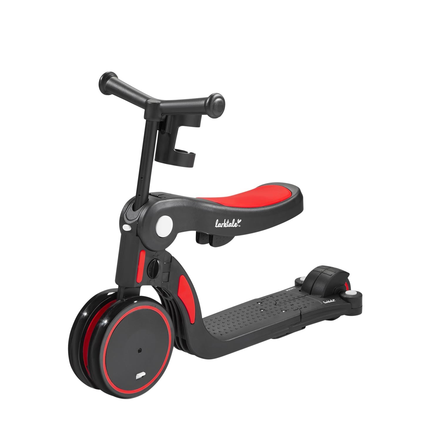 scoobi in balance bike mode in barossa red