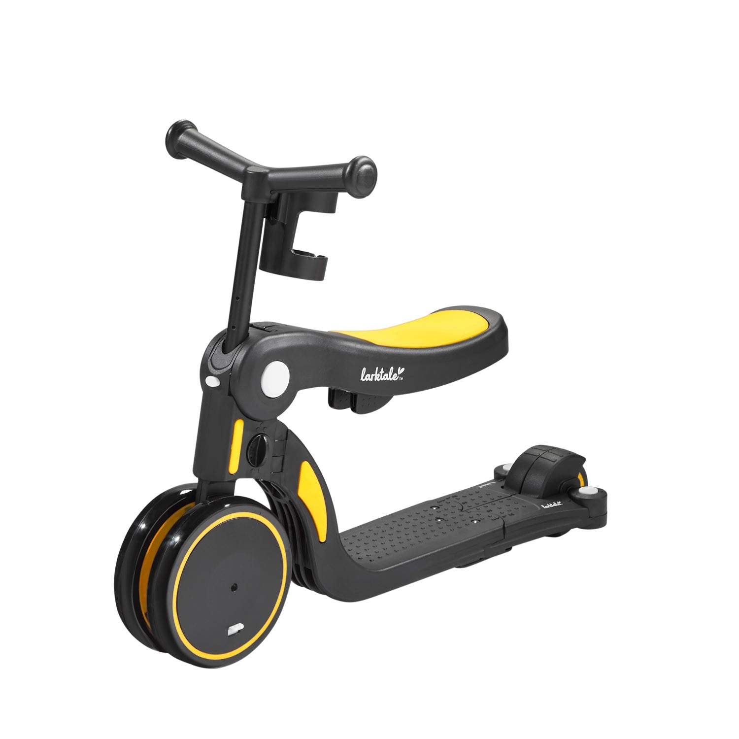 scoobi in balance bike mode in clovelly yellow