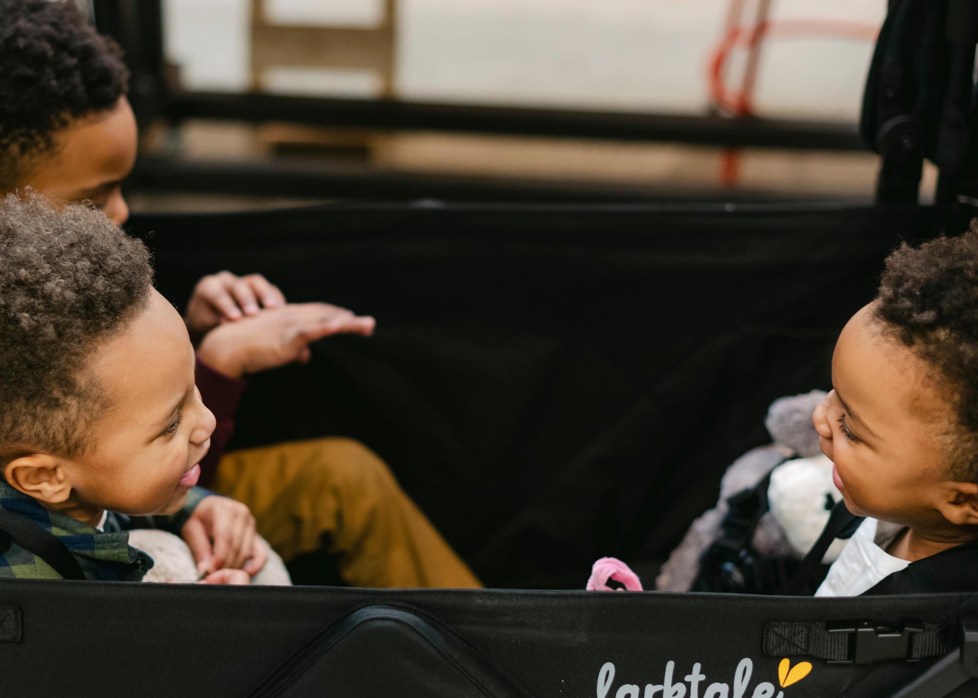 children in the caravan quad