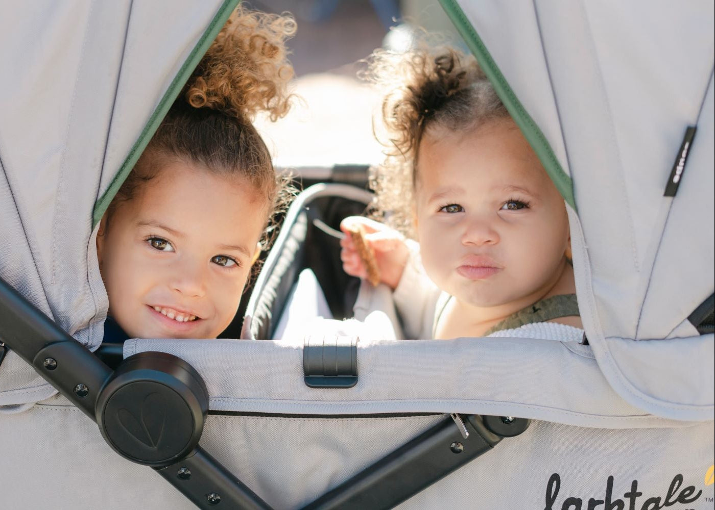 two children in the caravan coupe 