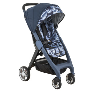 chit chat lightweight stroller for travel in navy with camo print