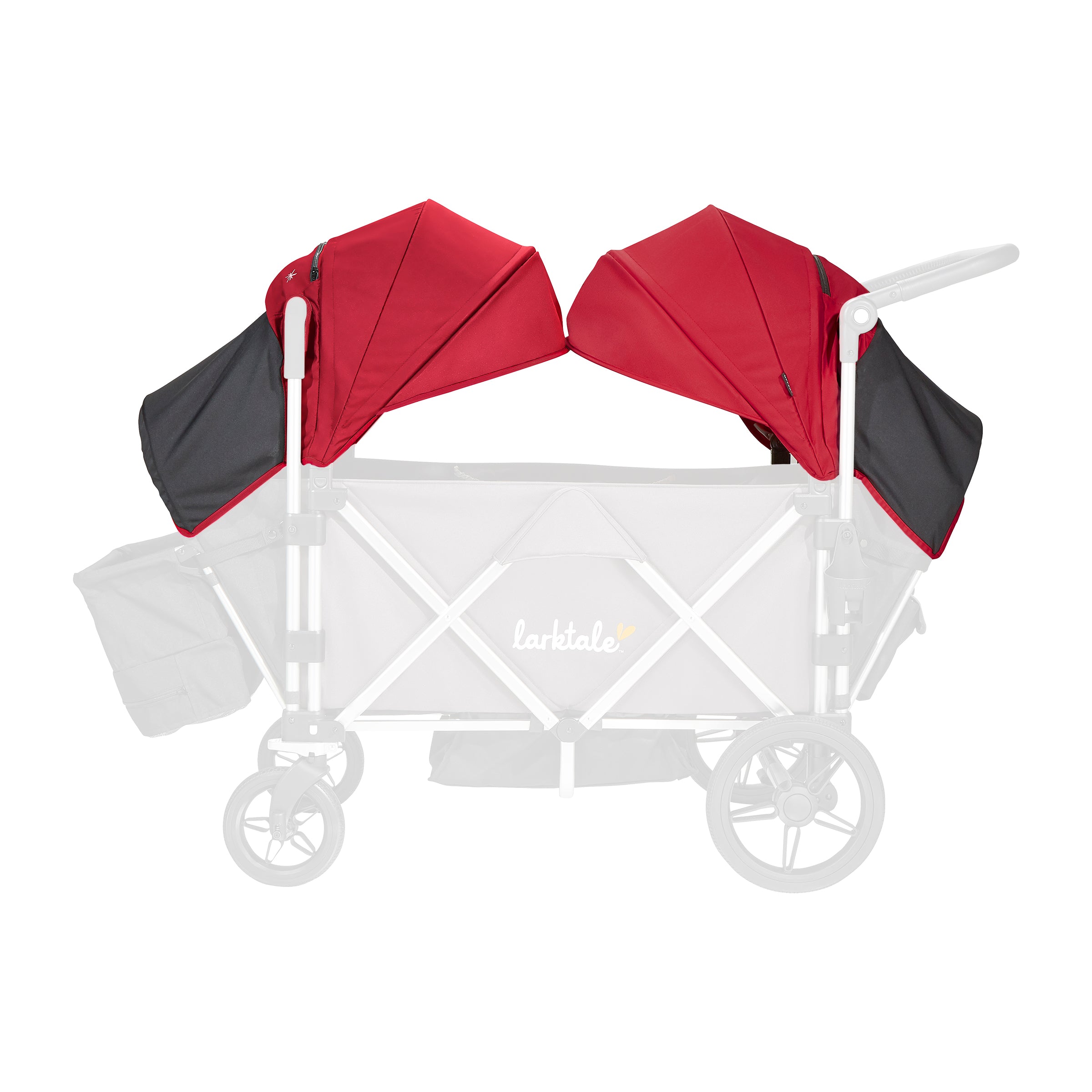Caravan stroller/wagon sun canopy set - seat recline of stroller/wagon