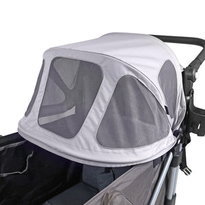 Air flow summer canopy for caravan stroller wagon